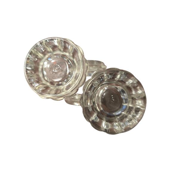 2 Mini Clear Pressed Glass 1oz Stein Shaped Shot Glasses By Federal Glass Co. - Picture 4 of 4